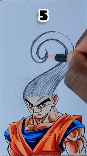 Guess UI Goku's Real Hair👀#drawing #anime #dragonball #sketch #goku #shorts