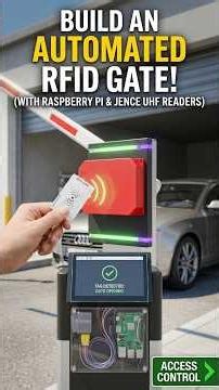 Automated RFID Gate System Using Raspberry Pi & JENCE UHF Reader| Long Range Access Control Tutorial