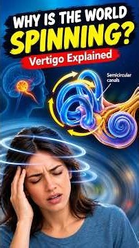 Why Does the World Suddenly Feel Like It's Spinning? 🌀 | Vertigo Explained #Shorts