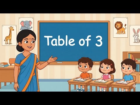 Table of 3 | Rhythmic Multiplication Table | Learn 3 Times Table