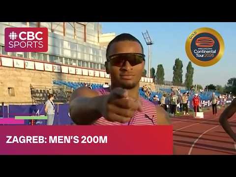 Andre De Grasse races in men's 200m sprint at Continental Tour meet in Zagreb | #CBCSports