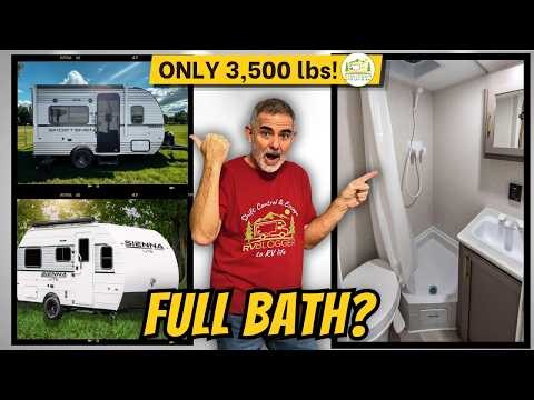 2 Best Tiny Campers Under 3,500 lbs With Real Bathrooms!