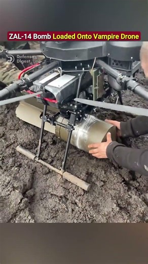 Ukrainian Vampire Drone Armed With Massive ZAL-14 Bunker Buster Bomb!
