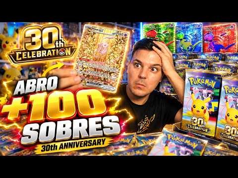 OPENING 100+ 30th ANNIVERSARY PACKS! 😱 HUNTING THE MEW RGB | Pokémon TCG