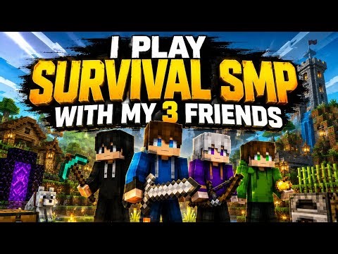 Minecraft Survival SMP With My 3 Friends 😂🔥| #minecraft #gameplay 
