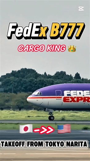 FEDEX HEAVY! Boeing 777 Freighter Takeoff | Cargo King #shorts #planespotting #b777 #fedex #usa