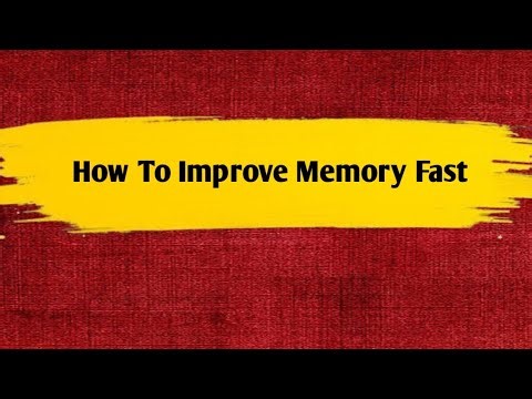 How To Improve Memory Fast