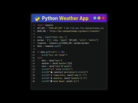 I Built a Weather App in Python — You Won’t Believe How Easy It Is!