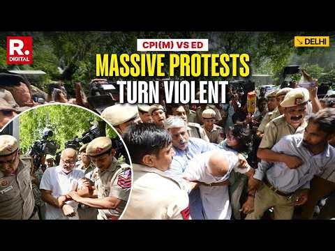 CPI(M) vs ED: Heavy Protests in Kerala & Delhi Over Raids at LoP Pinarayi Vijayan's House
