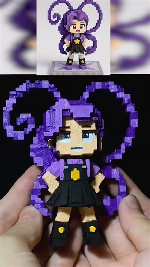 Making POPPY PLAYTIME 6 - LILY LOVEBRAIDS Minecraft Version Sculpture #poppyplaytime #3d #art #3dart