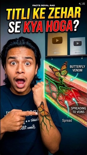 What Happens If Butterfly Toxins Touch Your Blood? 🦋 #sciencefacts #bodyfacts