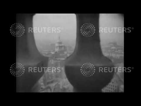 1941 UK: CITY CLEARS UP WITH DYNAMITE London gets busy pulling down damaged buildings after fire