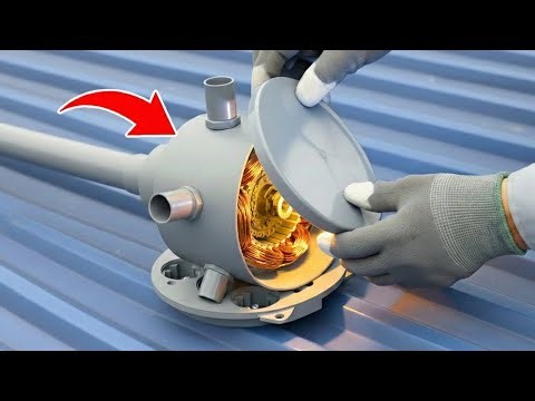 Free Electricity at Home! DIY Power Generator from PVC Pipes & Old Electrick Bike Motor