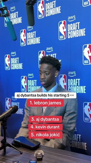 AJ Dybantsa builds his starting 5 👀