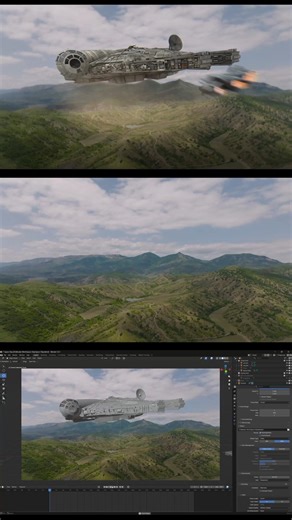 RAW ➡️ VFX ➡️ FINAL 🚀 | Made in Blender #vfx #blender #adityaastra