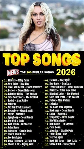 Ed Sheeran, Rihanna, Selena Gomez, Bruno Mars, Maroon 5, Zayn, Adele, Dua Lipa 💎 Billboard Hot 100