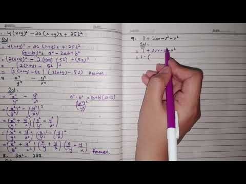 Class 9 Maths || Chap 5 Factorization || Exercise 5.1 || Q1 part vi, vii, viii, ix, x kpk board ||