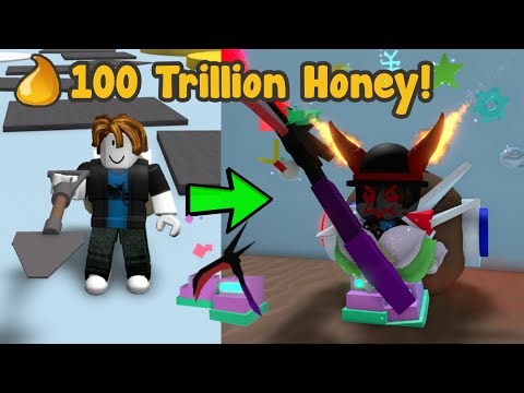 Rich Noob Unlocked Dark Scythe And Gummy Boots! Made 100 Trillion Honey In Bee Swarm Simulator!