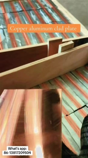 Copper aluminum clad plate by explosion bonding process,an ideal solution for industrial applications. #copperaluminumcompositepanel #copperaluminumsheet #copperaluminumcladplate #bimetalliccopperaluminum#copperaluminumcompositesheet