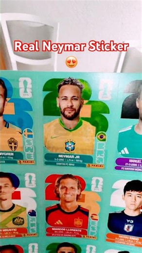 Official Neymar 2026 World Cup Panini Sticker Update Brasil