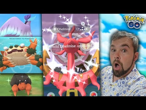Shiny Dhelmise Caught! Klawf Is Here! (Pokémon GO Pinch Perfect Event)