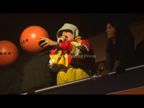 Timothee Chalamet joins a night of table tennis to mark the release of 'Marty Supreme'