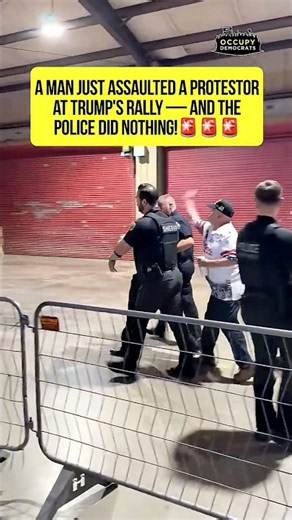 Liberal GETS ASSAULTED at Trump rally!🚨🚨🚨