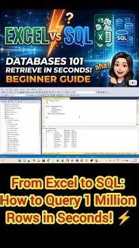 SQL for Excel Users: Stop Struggling with Large Data! 🚀| What is Database, Table, Row & Column?