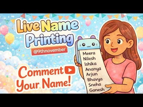 Live Name Printing 😍 | Comment Your Name Fast ✨