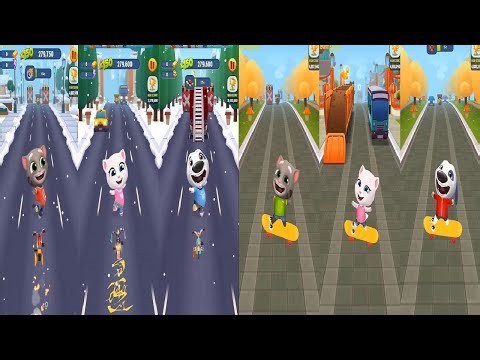 Talking Tom Gold Run Christmas 2025 VS Chasing for Snakes Talking Tom VS Talking Angela VS Hank