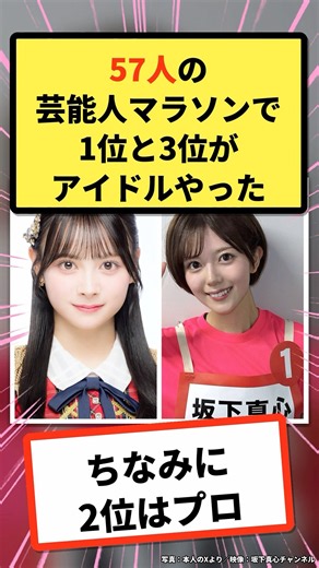 坂下真心(21)が1位、伊藤百花(22)が3位、2位がプロｗ