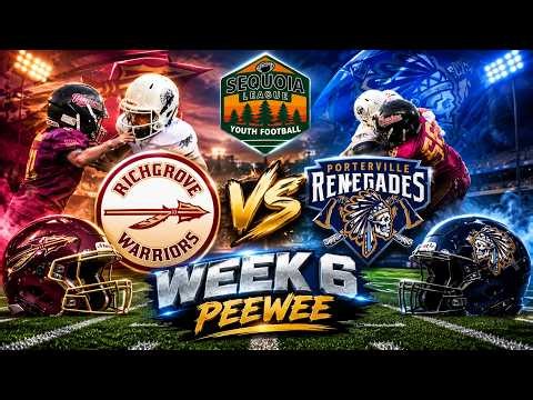 Richgrove Warriors vs Porterville Renegades w6 pw 9/26/26 Sequoia League Youth football
