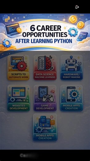 🚀 6 Career Opportunities After Learning Python 🐍💻 (High Income Paths!)#trending_shorts_on_youtube