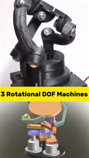 3 Rotational DOF Machines Mechanical Design#mechanism #motion #mechanical #engineering #robotics