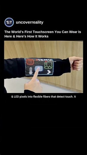 Meet the World’s First Touchscreen That You Can Wear Like Clothes. Here's How #tech #shorts