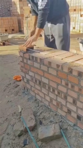String Line Se Perfect Brick Work 😲 | Solid Brick Masonry Skill | Site Level Construction