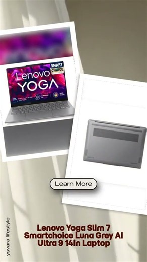 Lenovo Yoga Slim 7 Smartchoice Luna Grey AI Ultra 9 14in Laptop
