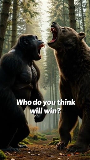 🔥 Gorilla vs. Bear: Who is the ultimate champion of the forest? 🔥
