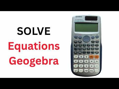 How To Solve Equations In geogebra