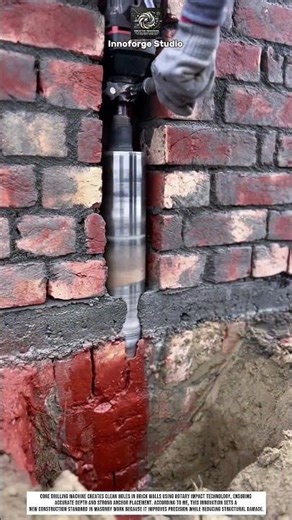 Drilling Tool Innovation with Core Drill for Precise Brick Wall Anchoring #innovation