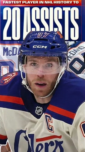 🏒Connor McDavid fastest 20 assists #nhlhistory