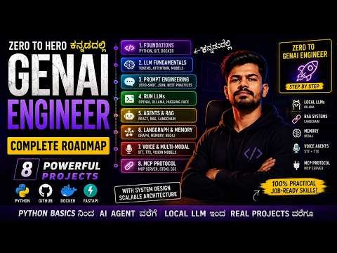 GENAI Engineer Roadmap 2026 Kannada 🔥 | Zero to AI Engineer Complete Guide