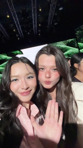 LK at Wacay’s fashion show today. ✨ #lookkaewkamollak #ellefashionweek2026