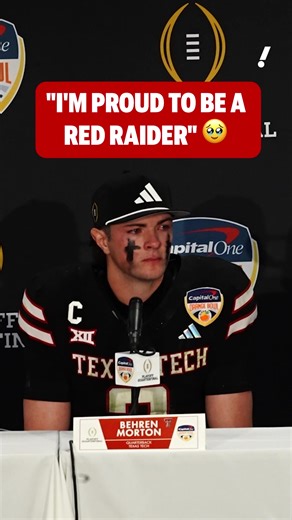 Behren Morton's Emotional Reflection on Texas Tech Career