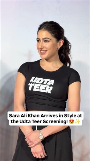 Sara Ali Khan Arrives in Style at the Udta Teer Screening! 😍✨🎬#saraalikhan #udtateer
