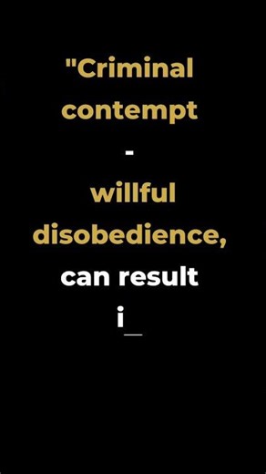 Contempt of Court: What it Actually Means. #trump #knowyourrights #impeachment #25thamendment