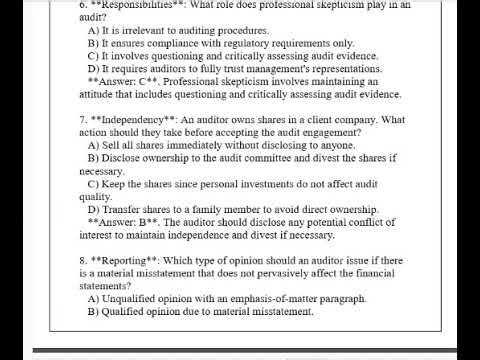 AC 418 Auditing Review Exam Q & A 2026 (Complete And Verified Study material) (14pages) LEARNEXAMS