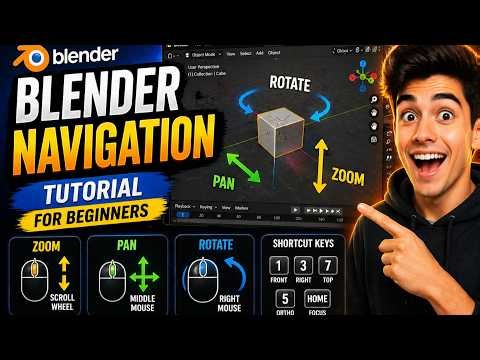 Blender Navigation Tutorial for Beginners | Move Around Easily