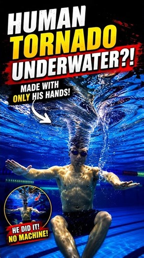 He Created An Underwater Tornado… Using Only His Hands! 🌪️🤯 | Vortex Physics Explained #shorts