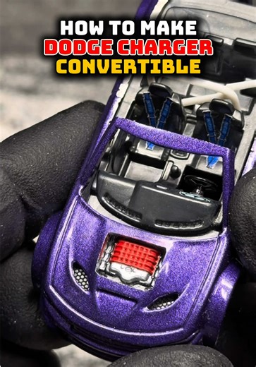 HOW TO MAKE DODGE CHARGER CONVERTIBLE #hotwheels | Dodge Charger